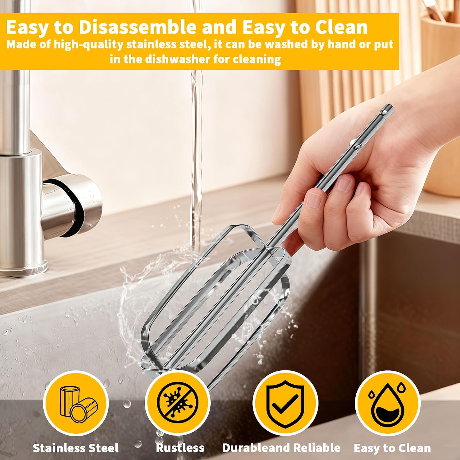 Hand Mixer Beaters for Hamilton Beach, Compatible with 62682RZ 62692 64699 62695V Electric Mixer