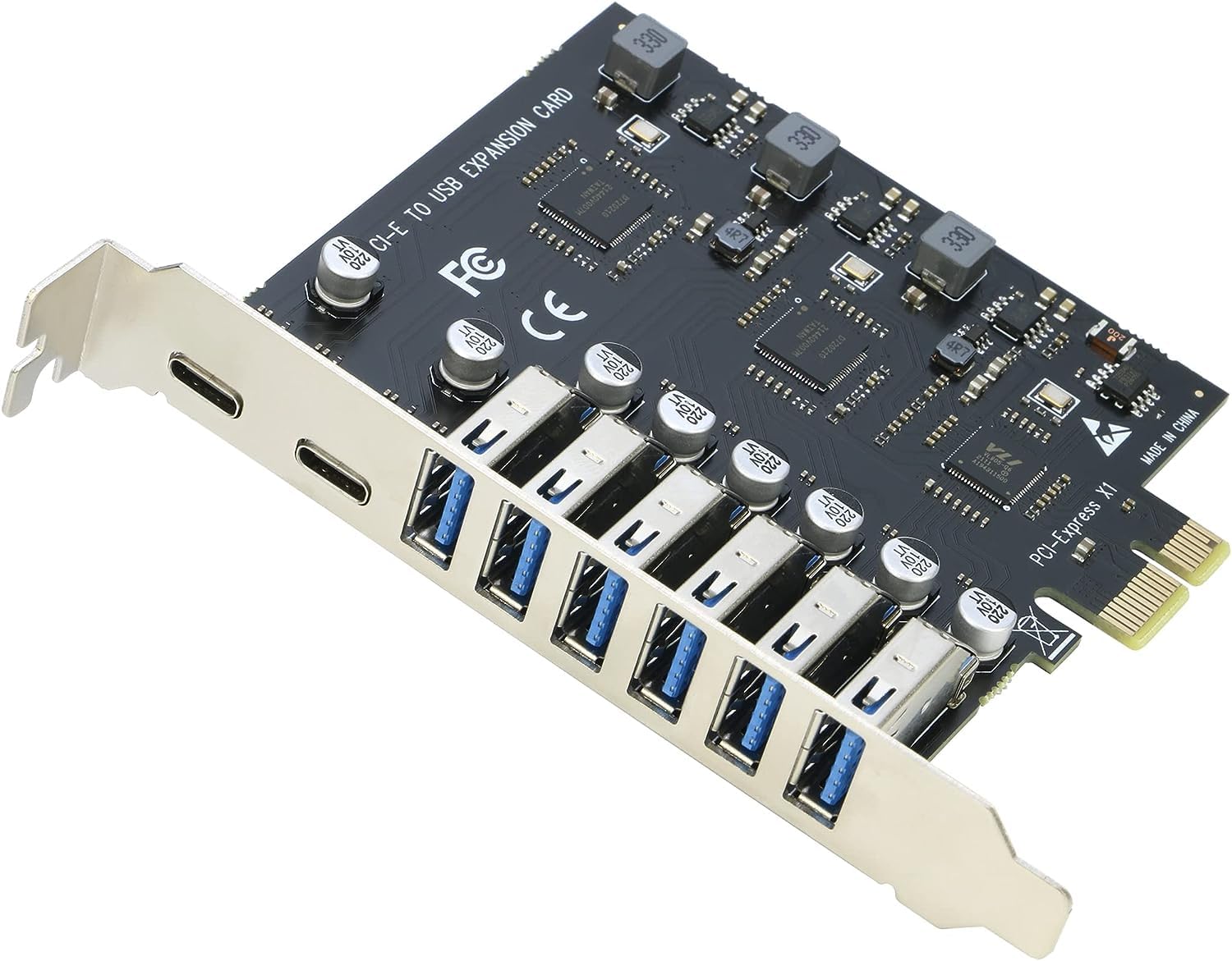 Tobo USB 3.0 PCIe Card, PCI-e to 2Port USB C + 6 Port USB 3.0 Internal Expansion Card 5Gbps TD-1028PC-image-26