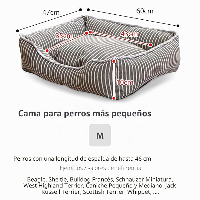 Foto 4 de 7 de PETCUTE Cama Gato y Perros Pequeños,Camas para Perros,Ortopédica Cama para Perros de Espuma Viscoelástica…