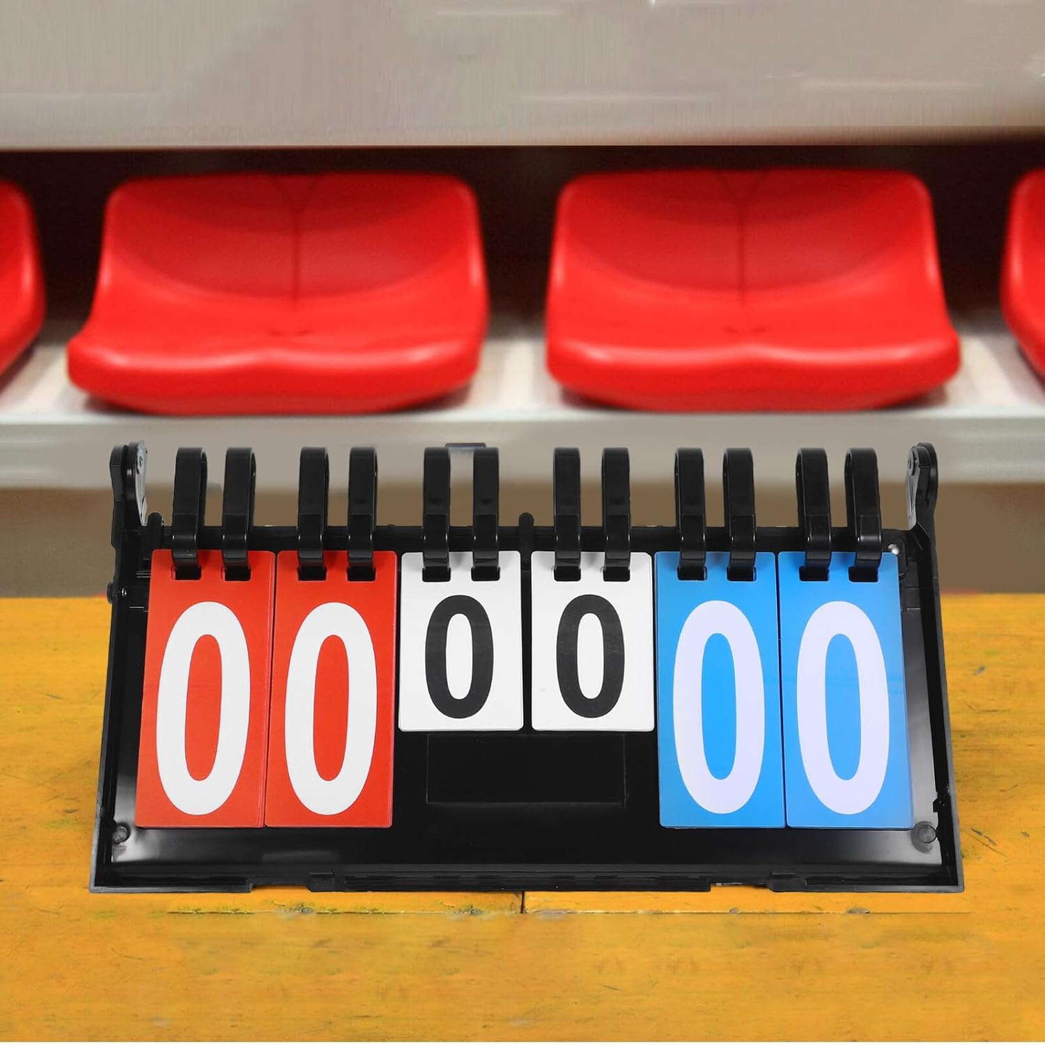Portable Flip Scoreboard for Basketball Tennis Badminton Plastic Sports Scorekeeper with Clear Digits Multi-Sport Use Easy to Clean and Read