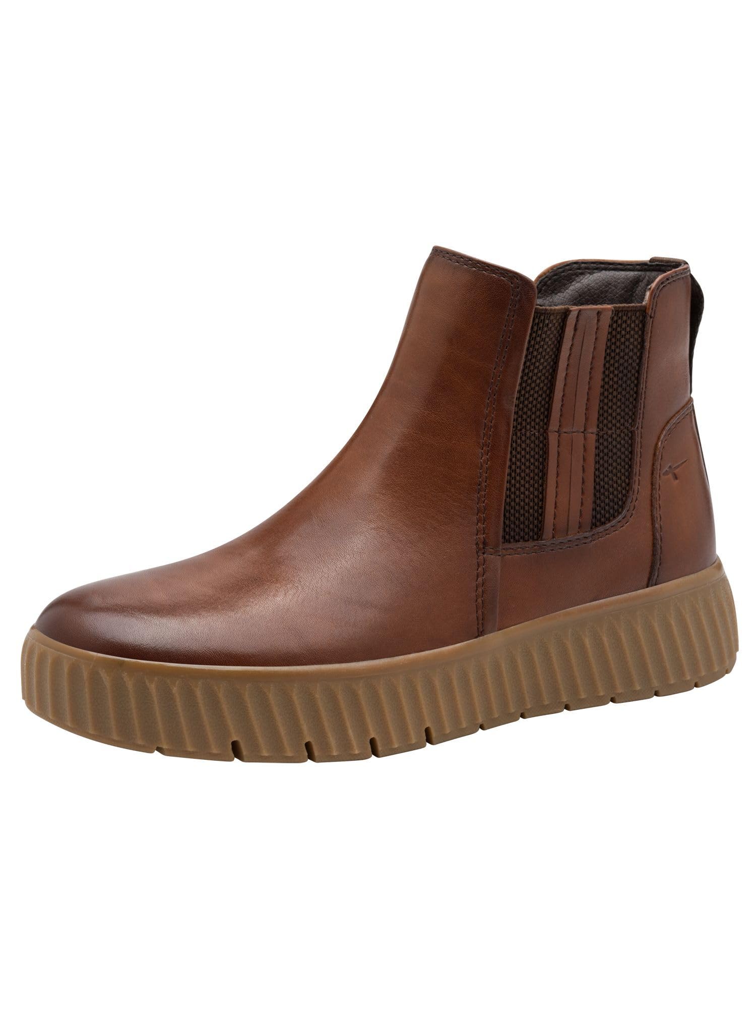 Tamaris Comfort Women’s Leather Ankle Boots with Zip, Cognac Nappa, 3,5 UK