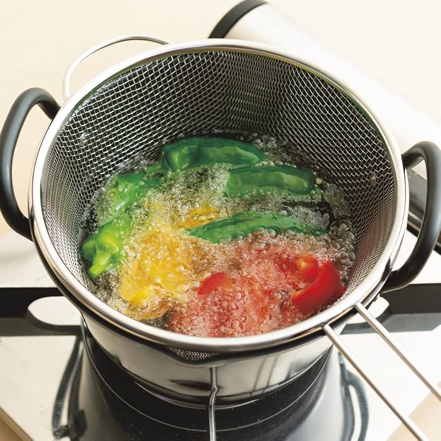 Amazon｜にちにち道具 揚げ鍋 バスケット付き 18cm IH対応 日本製