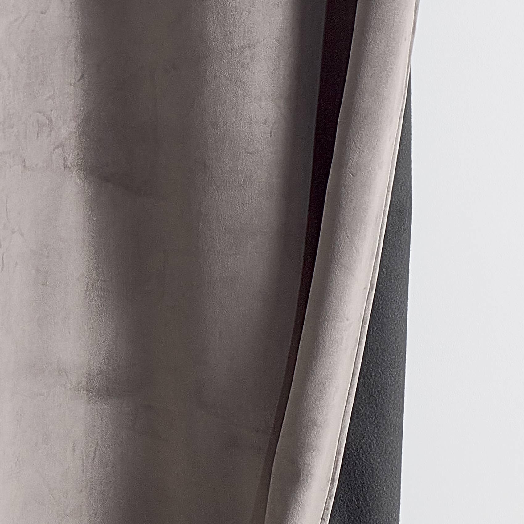 Rideau Isolant Et Occultant en Velours Doublé Polaire - Velours 100% Polyester - Thermique Phonique - pour Chambre Salon - Ruban Thermocollant Inclus - 135 x 280 cm - Taupe