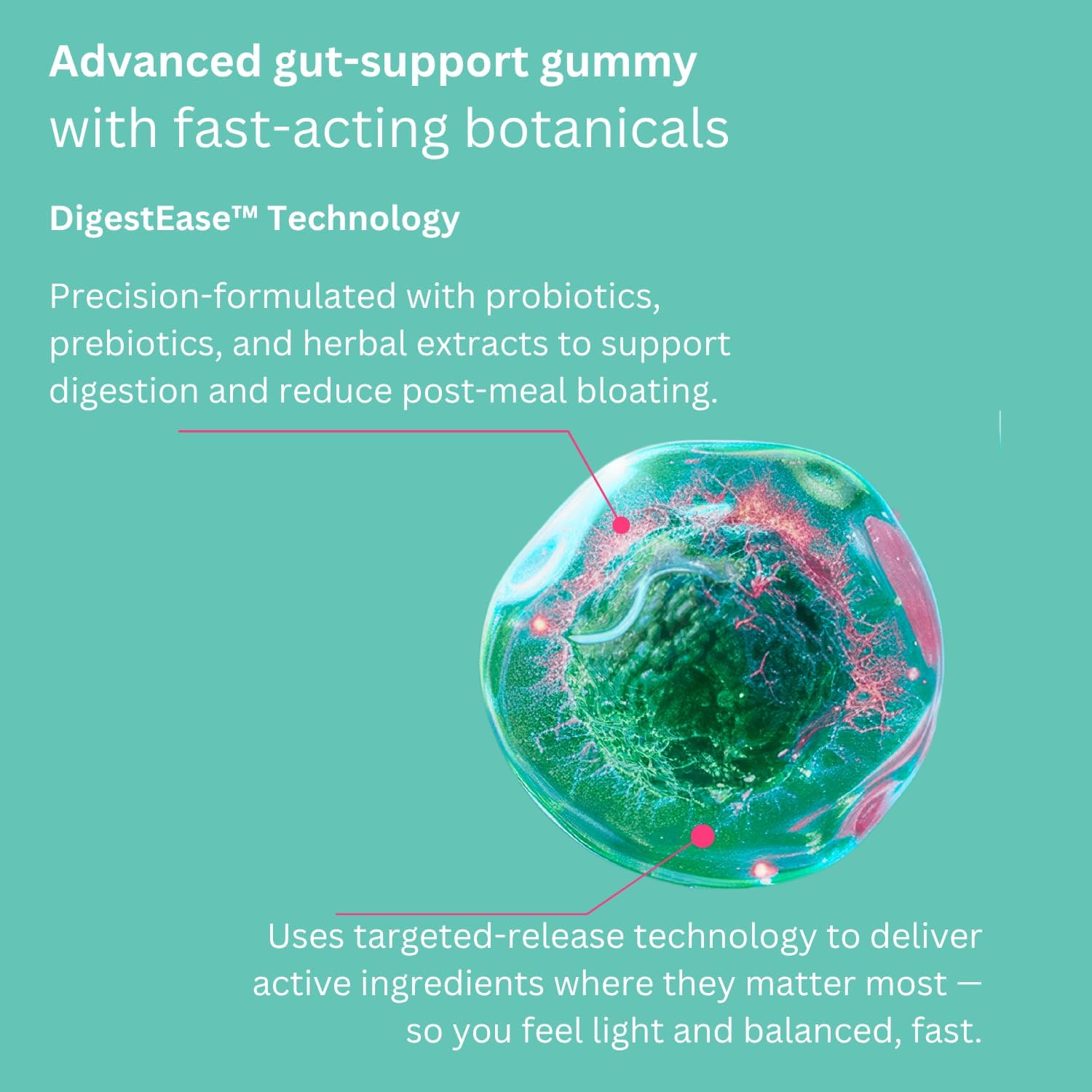 5X Strength - 40 Billion CFU Probiotic Gummies for Women & Men | Prebiotics, Ginger & Peppermint | Reduce Bloating, Support Digestion & Gut Health | Vegan, Non-GMO, Naturally Flavored – 90 Gummies
