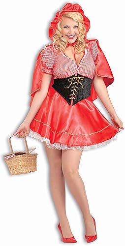 Forum Novelties Disfraz de Caperucita Roja Tallas Grandes para Mujer, Rojo -