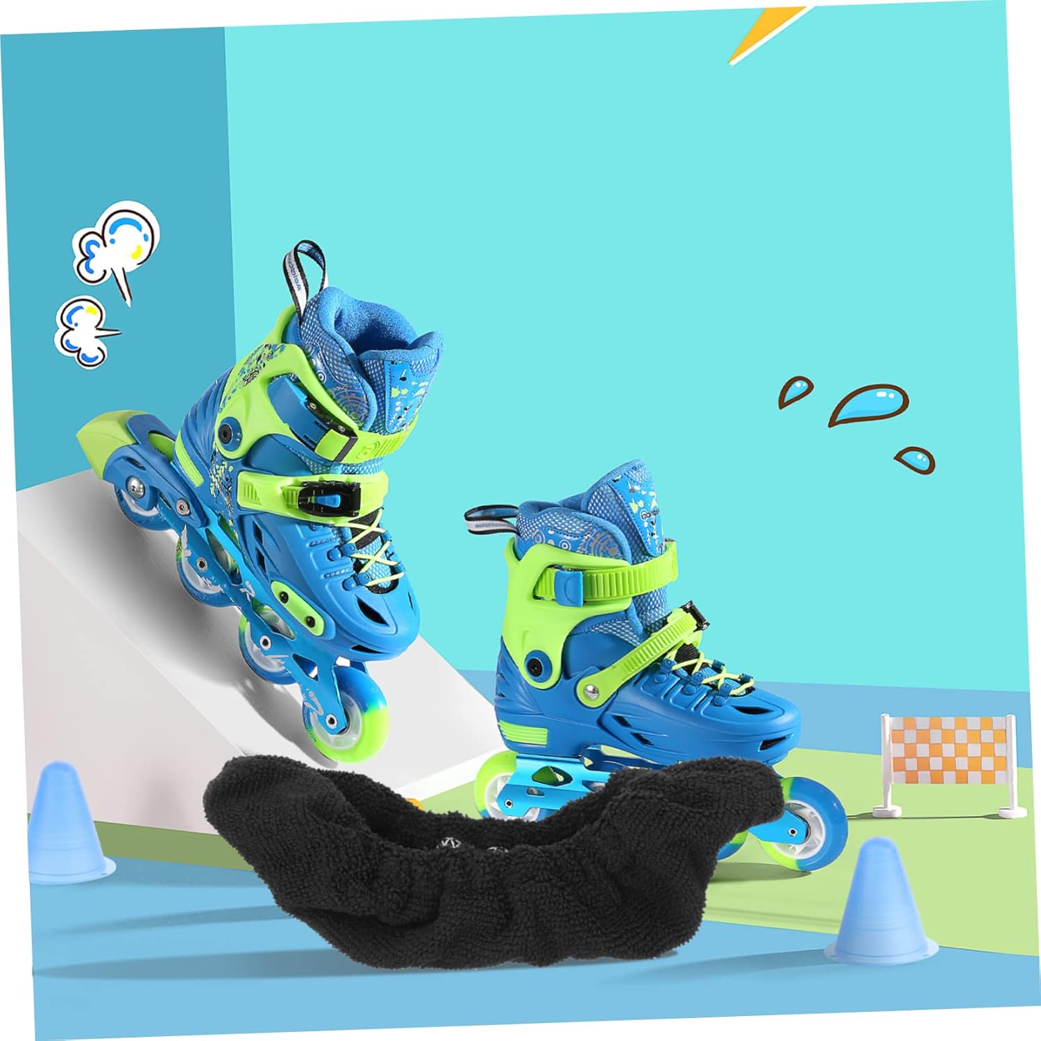 Totority Skates Protective Covers Ice Skate Covers Skating Ice-Skate Soakers for Figure Skates Ice Skate Soakers