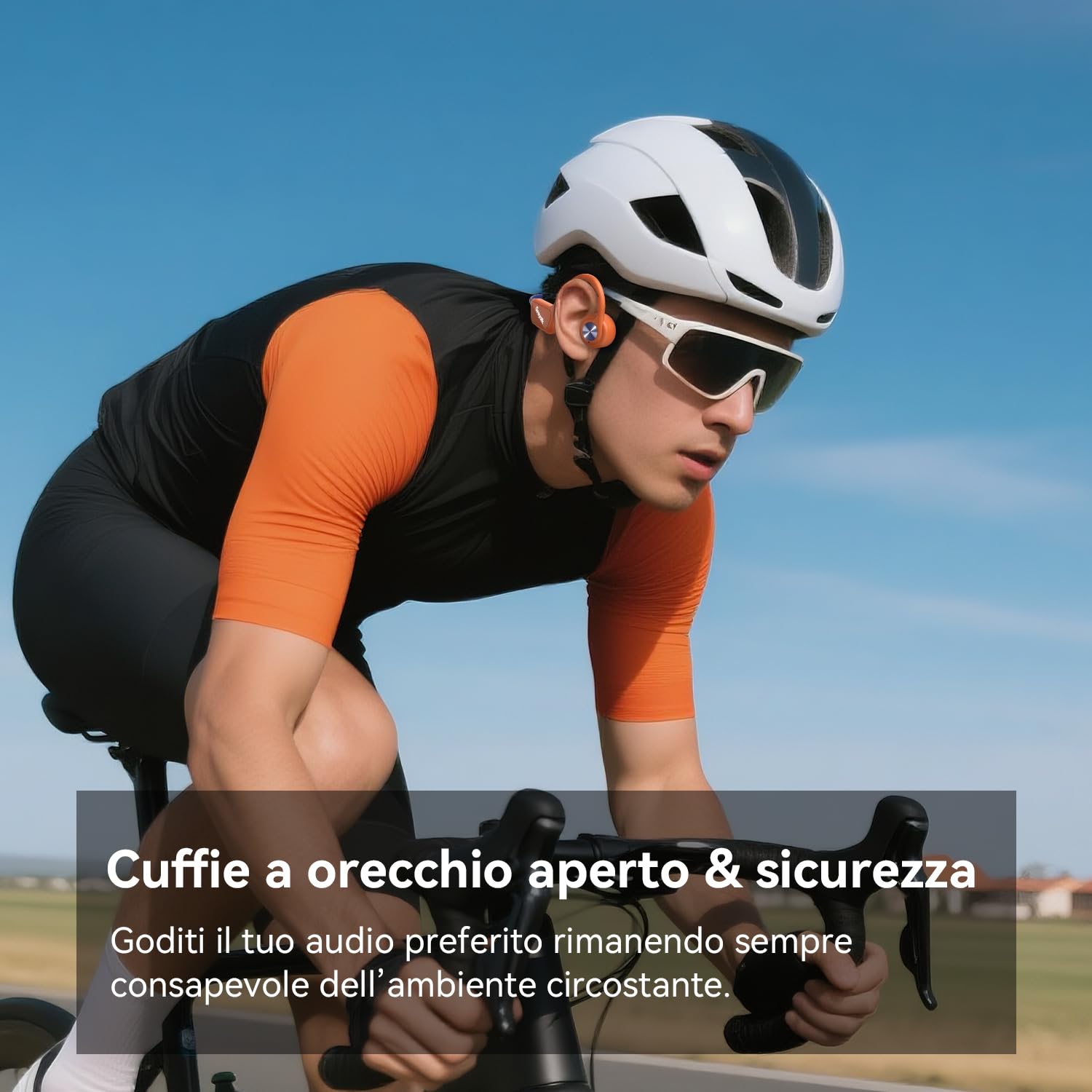 Cuffie da conduzione Ossea IP68 impermeabili per nuoto, Bluetooth 5.4 e lettore MP3 con memoria 32 GB, design open ear confortevole per nuoto, corsa e sport