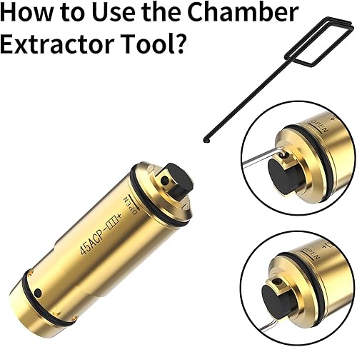 Miniatura 3 de . Cartucho de entrenamiento láser 45ACP con herramienta extractor de cámara, práctica de fuego seco y entrenamiento de tiro