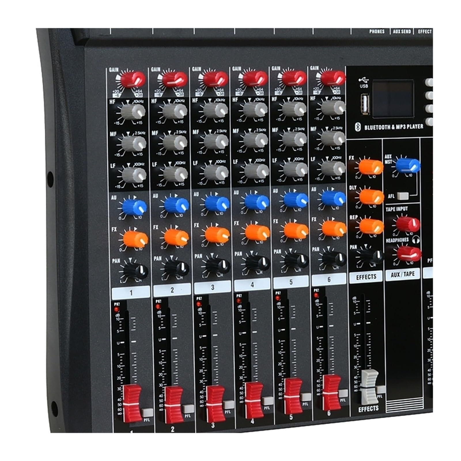 Mikser dźwięku, 6 8 12 kanałowy profesjonalny mikser audio komputerowy nagrywanie USB karta dźwiękowa kontroler DJ konsole cyfrowe(12 channel)