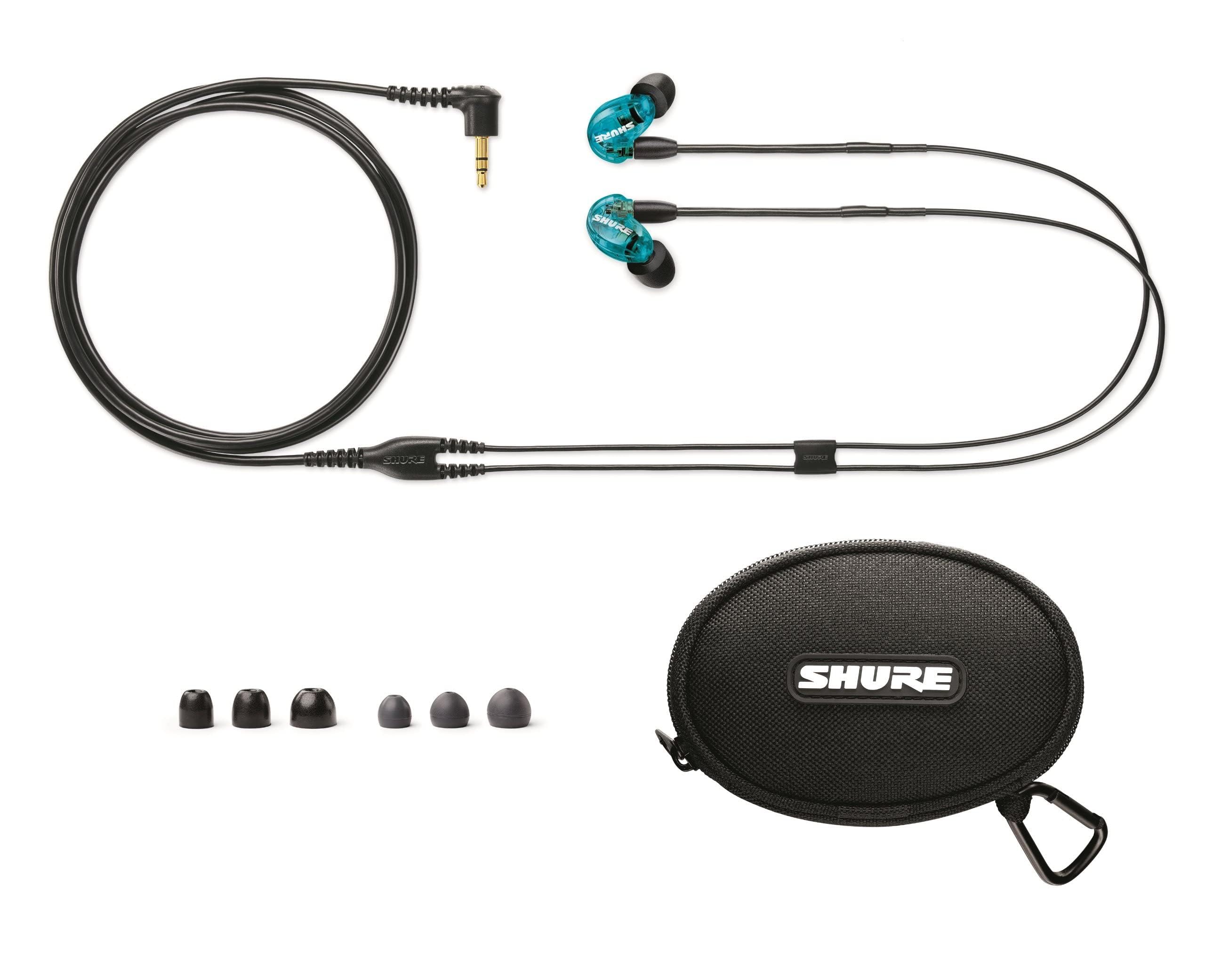 【VGP 殿堂入り金賞】SHURE シュア イヤホン 有線 SE215 SPE-A ブルー 高遮音性 ノイズキャンセリング ゲーム ゲーミング スペシャルエディション カナル型 ワイヤレス変換可(別売) MMCX リケーブル プロ仕様 低音強化 配信 音楽 オーディオリスニング レコーディング 録音 楽器 在宅勤務 リモートワーク ケーブル長116 cm 【国内正規品/メーカー保証2年】 - 4