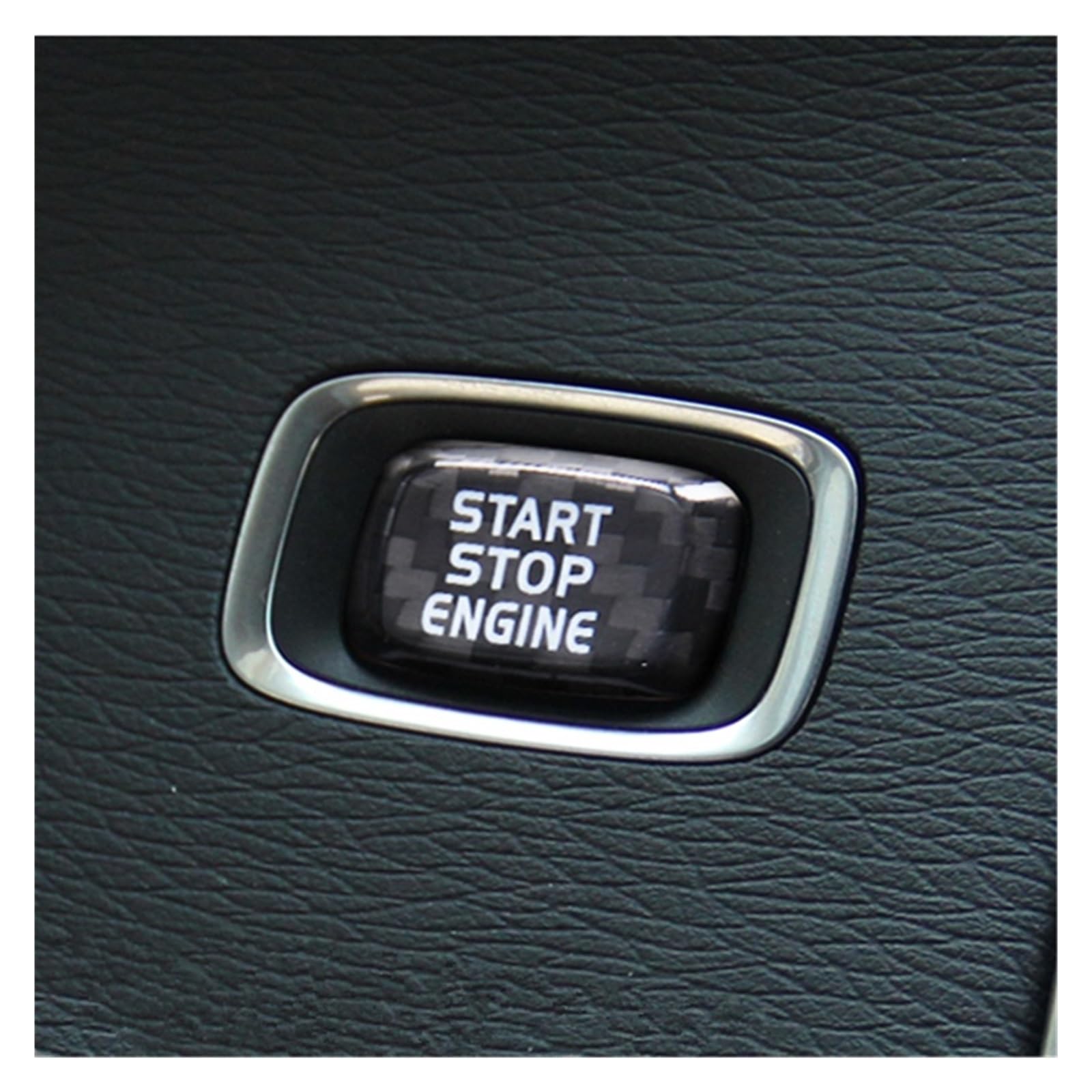 for Volvo V40 V60 S60 S60L XC60 S80L S80 Accessories Car Engine Start Button Sticker Carbon Fiber Interior Trim Car Trim Interior(Black)