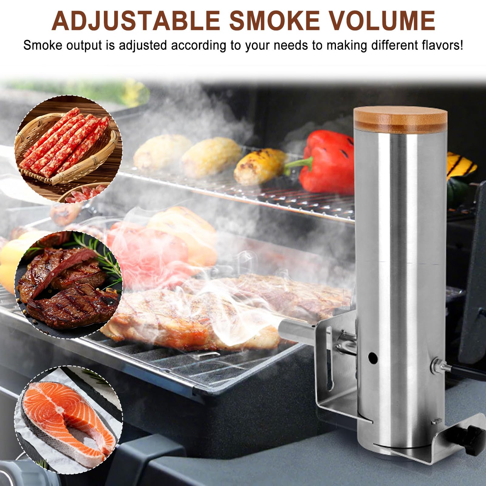 Generatore di fumo freddo in acciaio inox, generatore di fumo elettrico per affumicatura a freddo di pesce, carne, barbecue