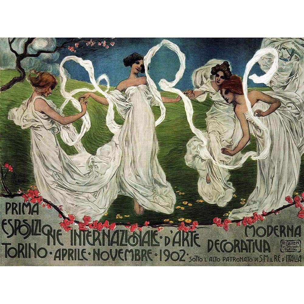 Wee Blue Coo Exhibition Cultural International Turin Italy Vintage Advert Art Print Poster Wall Decor 12X16 Inch