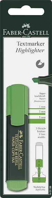 Faber-Castell 145199  zakreślacz tekstowy, 48 Refill, zielony