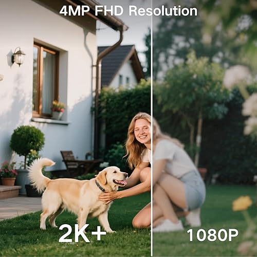 Miniatura 2 de Cámaras de seguridad inalámbricas para exteriores, cámaras WIFI para seguridad en el hogar con detección de movimiento AI, sirena, panel solar