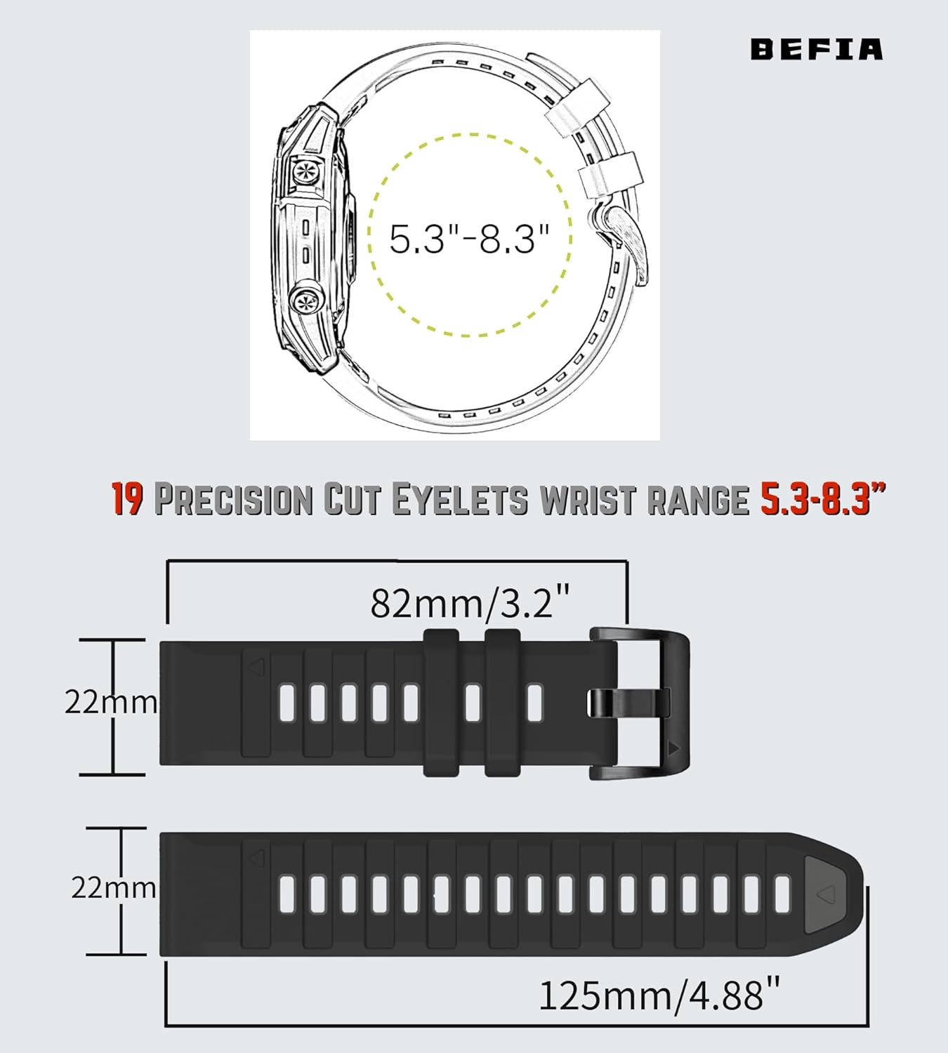 22mm Watch Band for Garmin fenix 8 47mm 5 6 fenix 7 sapphire solar band Quick Fit 22 Watch Bands for Garmin Watch Forerunner 965 955 epix gen 2 47mm Strap Comfort for Men Women - Image 3