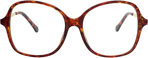 Miniatura 4 de SOJOS Gafas cuadradas de gran tamaño con bloqueo de luz azul para mujer, retro, vintage, TR90, marco anti rayos azules, lentes transparentes SJ5097