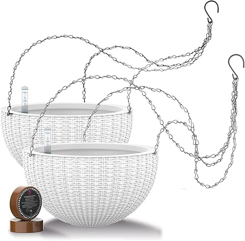 Macetas colgantes de riego automático de 7.5 pulgadas para plantas de interior, maceta con indicador de nivel de agua para plantas, macetas disponible en Yaxa Venezuela