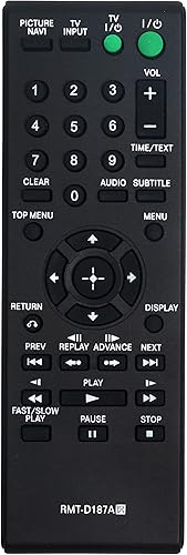 RMT-D187A - Remoto reemplazado para reproductor de CD DVD Sony DVP-SR200P DVP-NS710H DVP-PR50P DVP-PR30 DVP-PR60P DVP-SR400P DVP-NS611H DVP-NS717HP