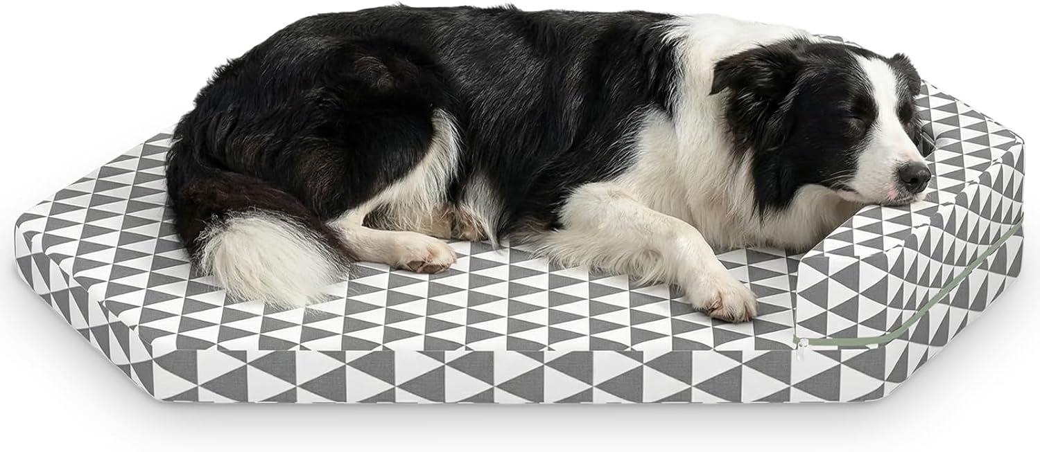 Orthopedic Dog Beds forMedium Dogs, Pet Bed with Sides,Removable Bolsters & cleanable Cover，M