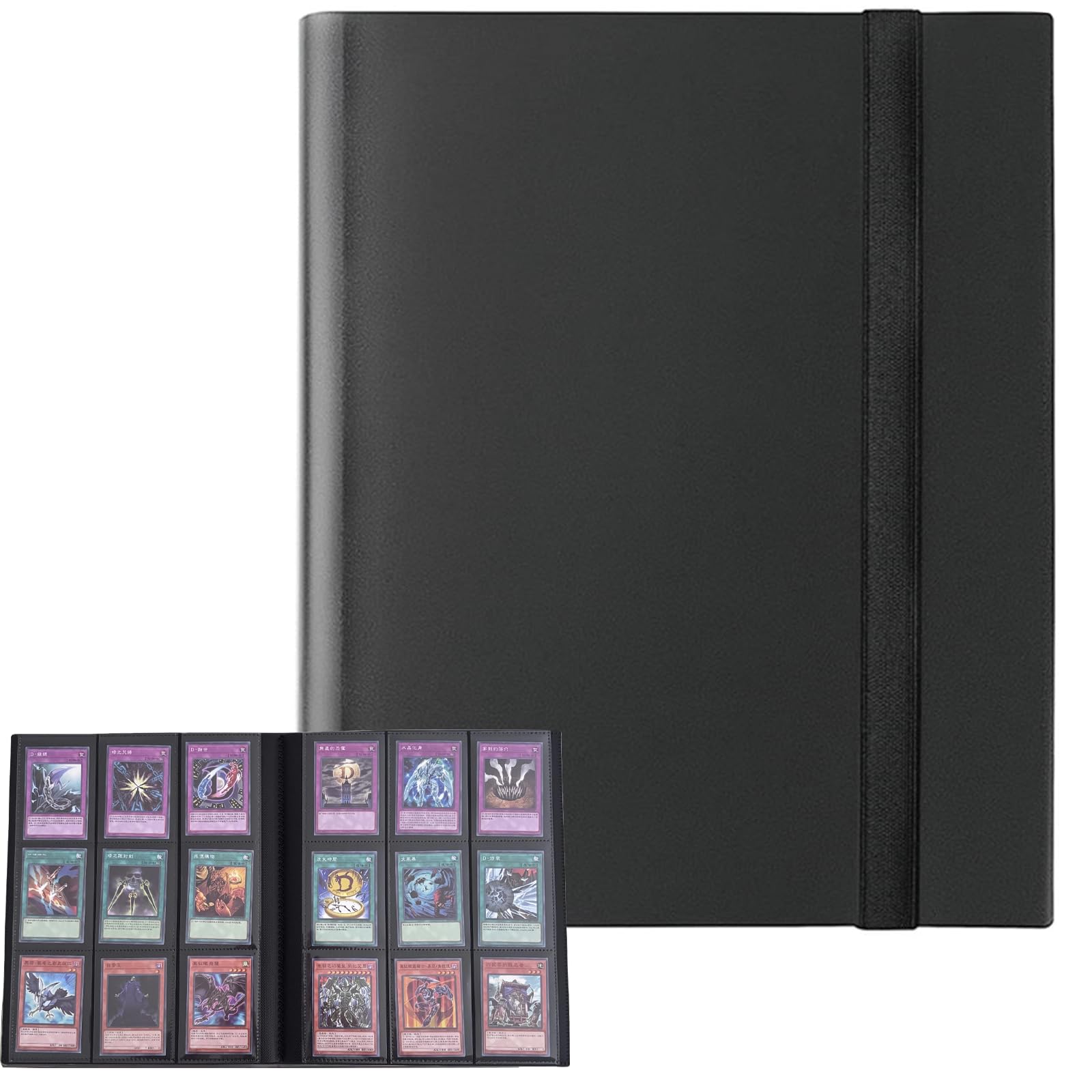 Collectible Card Album,9 Pocket Trading Card Binder,360 Pockets Collectible Trading Card Album,Side-loading Cards Collection Binder for TCG,MTG Yu-Gi-Oh Sports and Games Pokemon Cards black