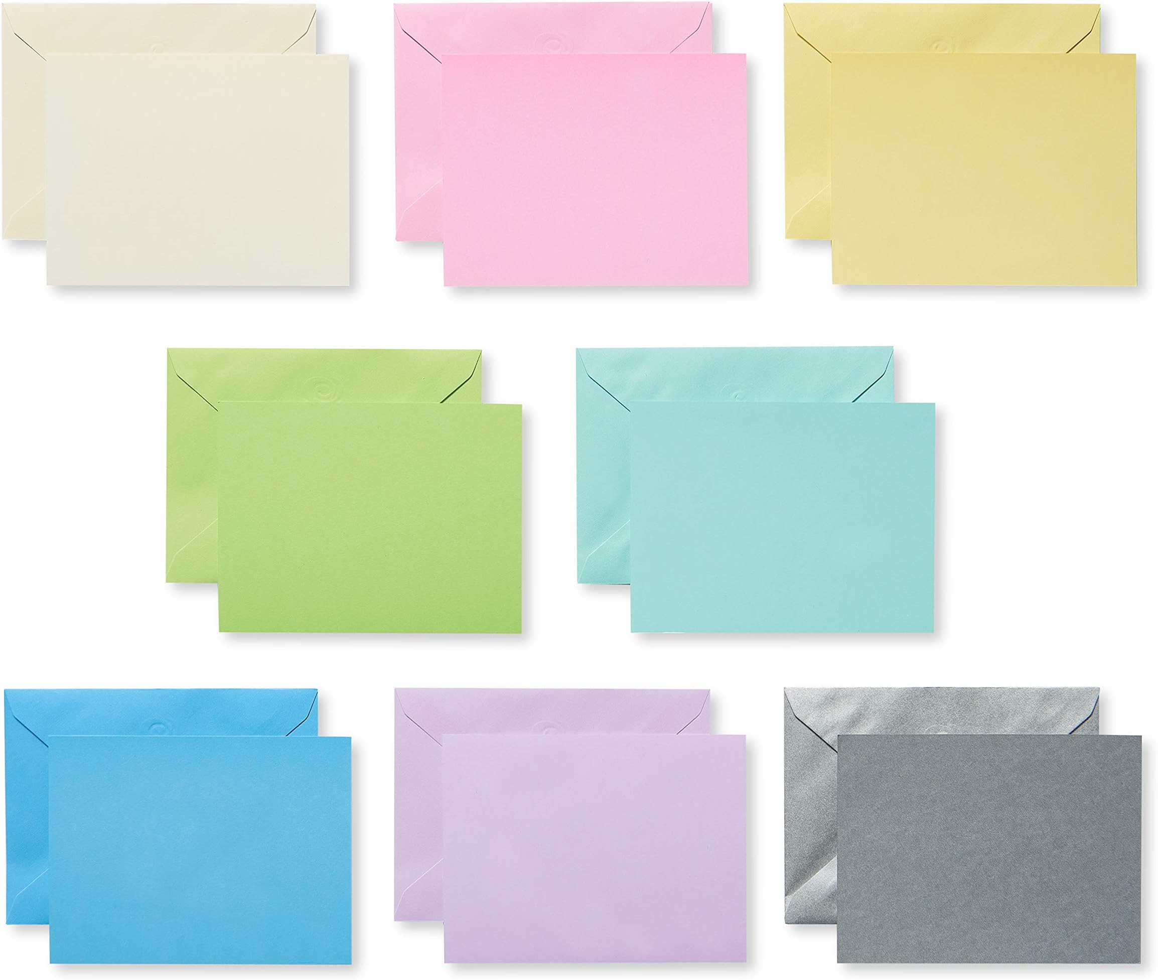 single panel blank cards bulk with envelopes, pastel colors 100 count, 5672259, bulk pail pastel pc