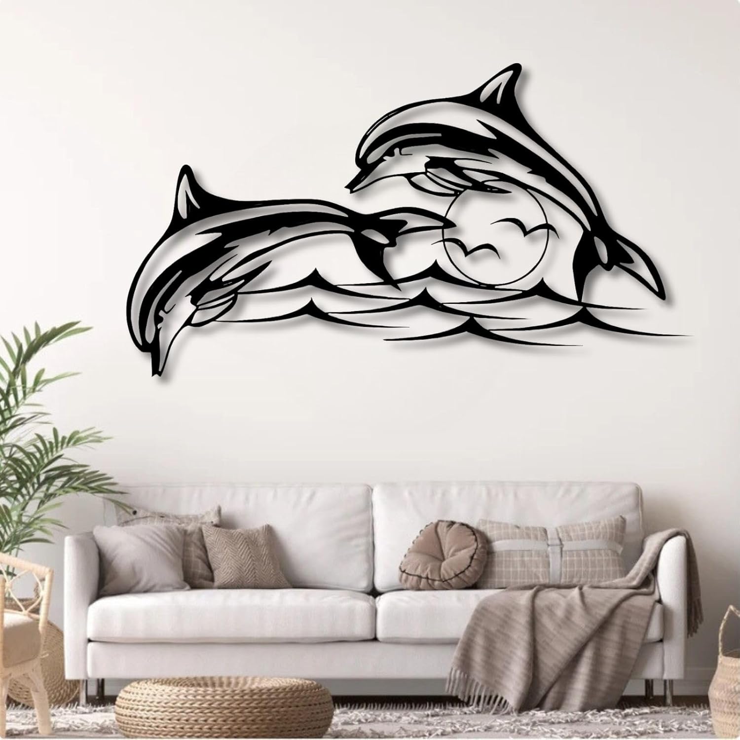 Plaque Métal Décorative Guy Harvey Dauphin, 20,5x7 Pouces, Multicolore, Pour Mur Ou Garage