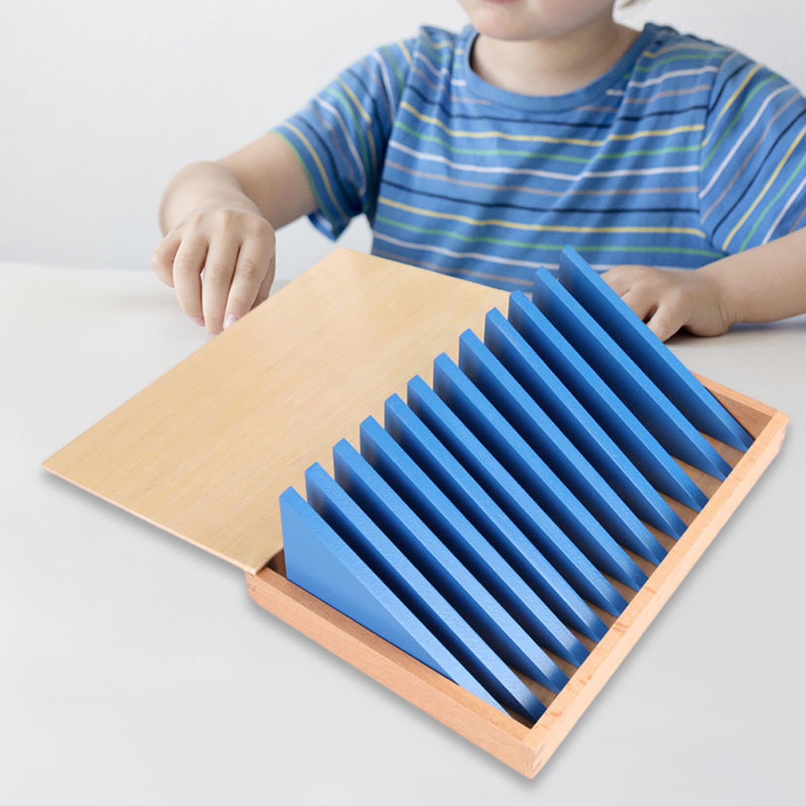 Dreieckspuzzle, Geometrische Blöcke, Offenes Spiel, Holz, Gemustert