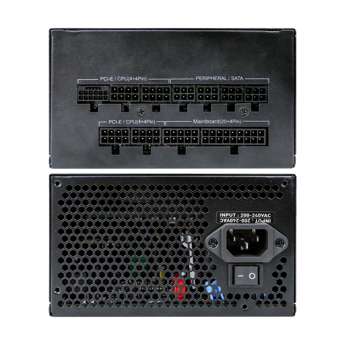 Deep Gaming Energy-V Zasilacz 850W 80 Plus Gold, złącze PCIe 5.0 600W, Full modułowy, ATX3.0, kable płaskie, cichy wentylator 120mm. Kolor czarny