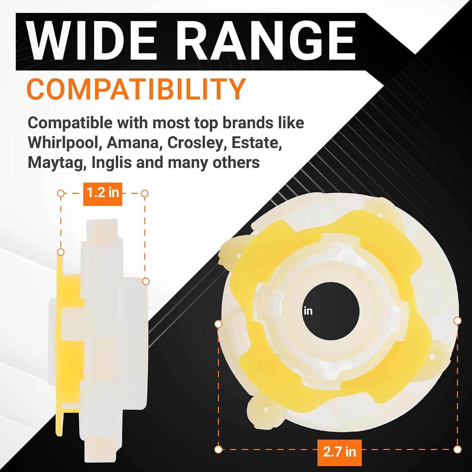 BlueStars Ultra Durable 285809 Washer Short Cam Agitator Repair Kit | Compatible with Whirlpool Maytag Amana Crosley Estate Washers - Replaces 3951650 3951682 AP3094543 PS334648 285809VP 470910