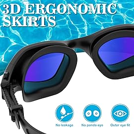 WIN.MAX Polarized Swimming Goggles Swim Pool Goggles Anti Fog Anti UV No Leakage Clear Vision for Men Women Adults Teenagers