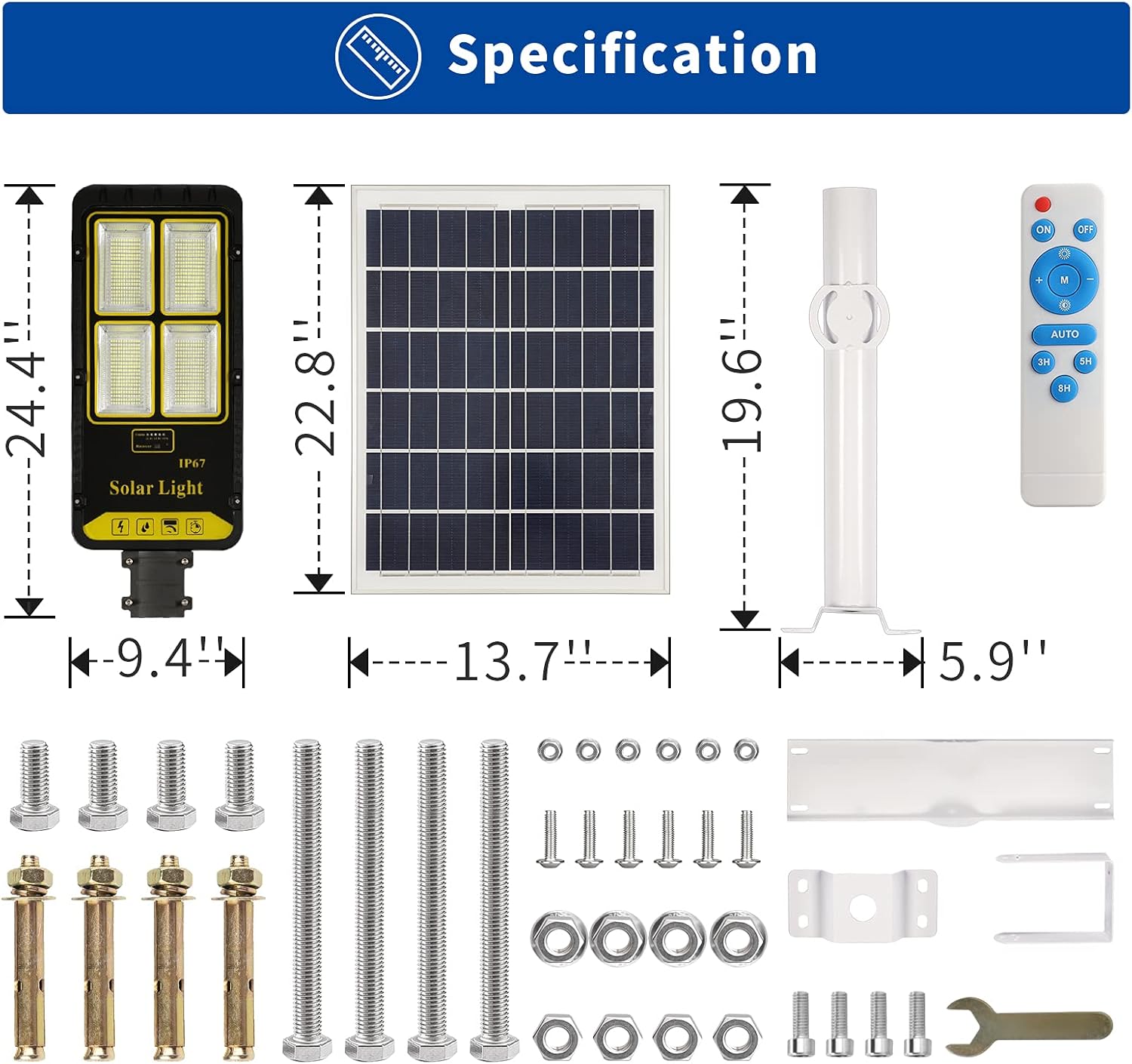Hottest Sale 300W LED Solar Street Lights Outdoor Motion Sensor Dusk to Dawn Solar Security Flood Lights with Remote Control Waterproof Security LED Pole Light for Yard, Garden, Street, Basketball Court 40% Off Discount 300W LED Solar Street Lights Outdoor Motion Sensor Dusk to Dawn Solar Security Flood Lights with Remote Control Waterproof Security LED Pole Light for Yard, Garden, Street, Basketball Court