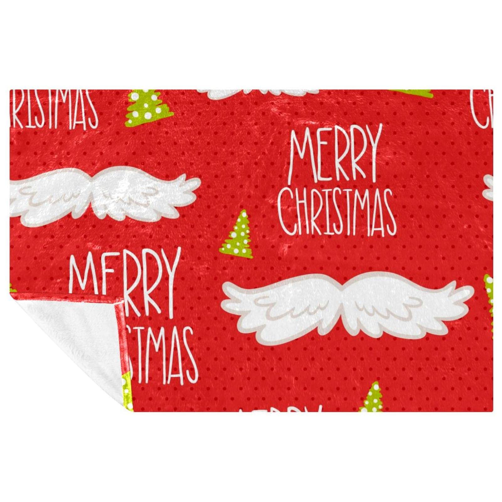 Couverture chaude pour pique-nique et camping motif arbres de Noël 150x100cm