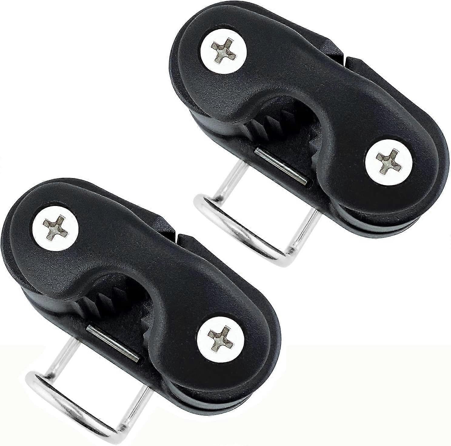 JOYHAPPST 2pcs Cam Cleat with Leading Ring Pilates Equipment Boat Fast Entry Rope Wire Fairlead Sailing