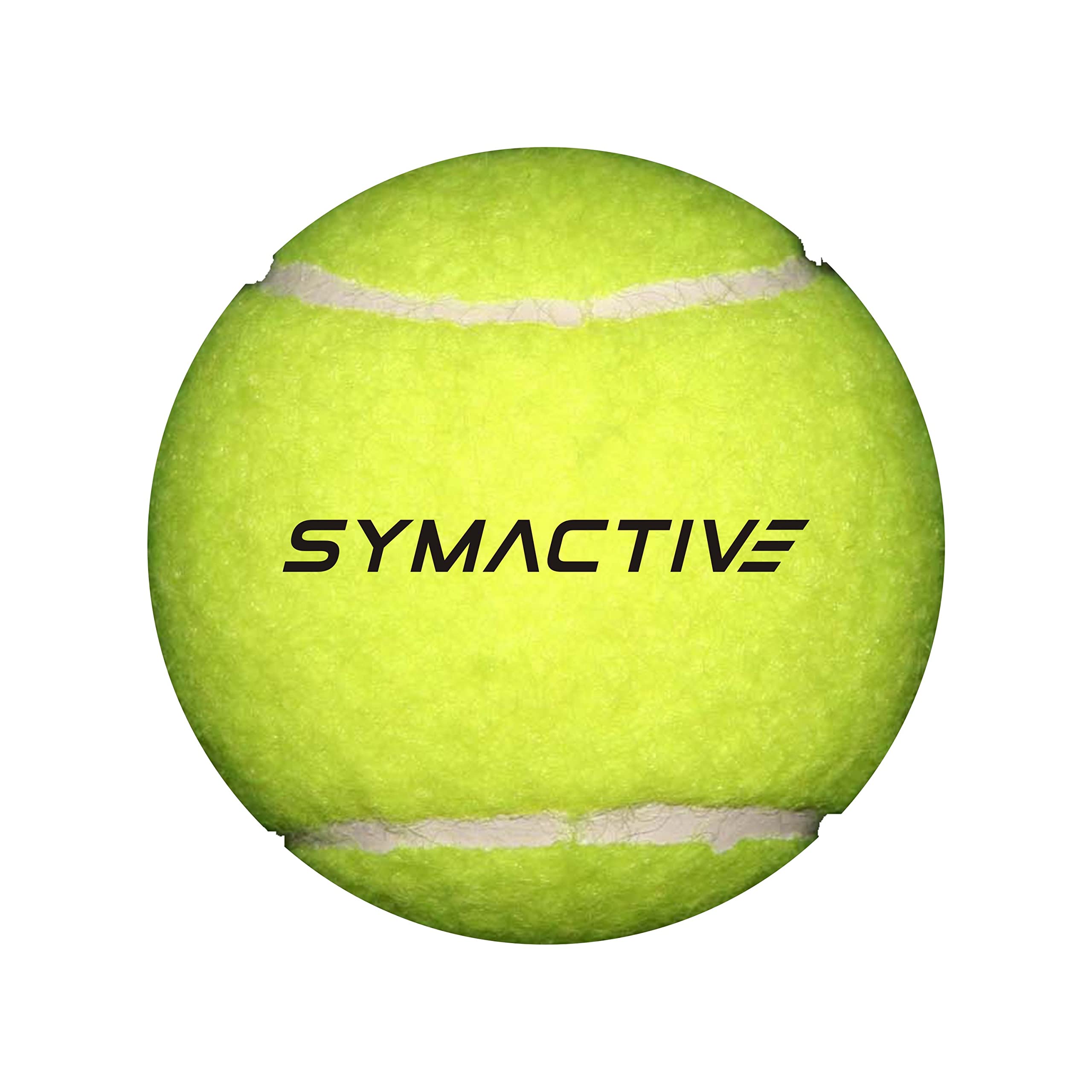 Amazon Brand - Symactive Light Tennis Cricket Ball, Set of 3 (Green) | Woven Felt covered rubber ball 1