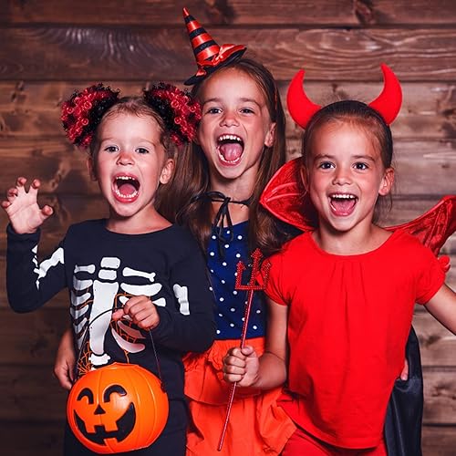 Miniatura 4 de 2 pares de pelucas de payaso para mujer, moño de payaso con clip, pelo sintético de payaso de Halloween para niñas y niños, fiesta, circo,