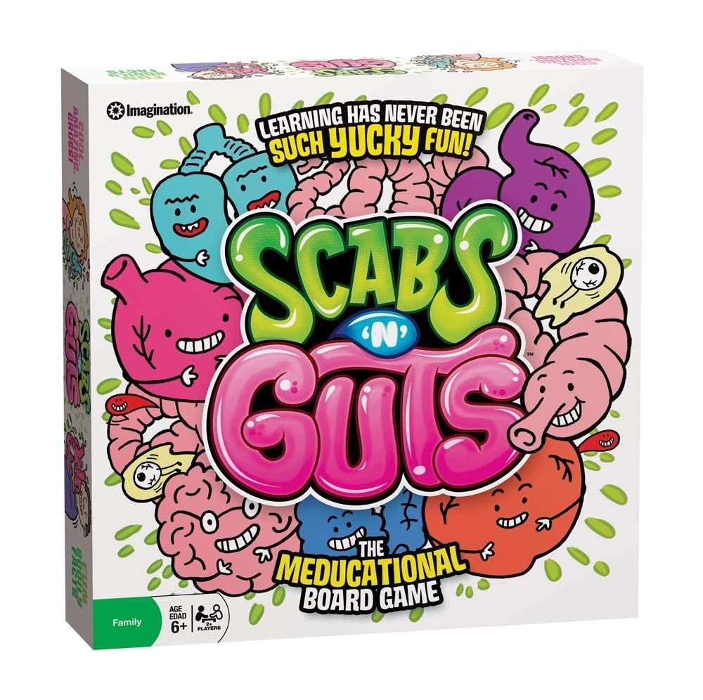Scabs ‘N’ Guts Educational Board Game – Learning has Never Been Such yucky Fun! – for 2 or More Players Ages 6 and up