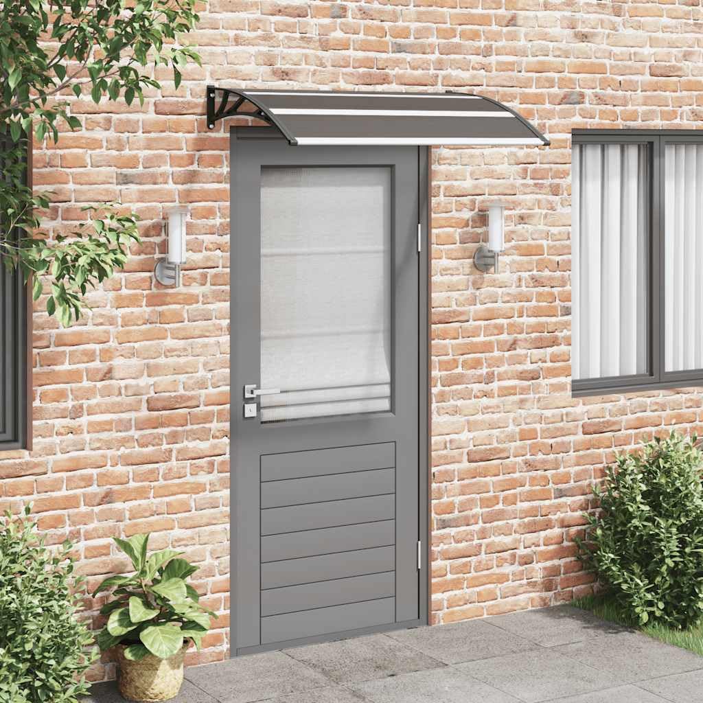 vidaXL Marquesina para Puerta PC Casa Hogar Jardín Patio Terraza Bricolaje Toldo Cubierta Capa Dosel Palio Lona Tienda Capota Pantalla 120x75 cm Negro