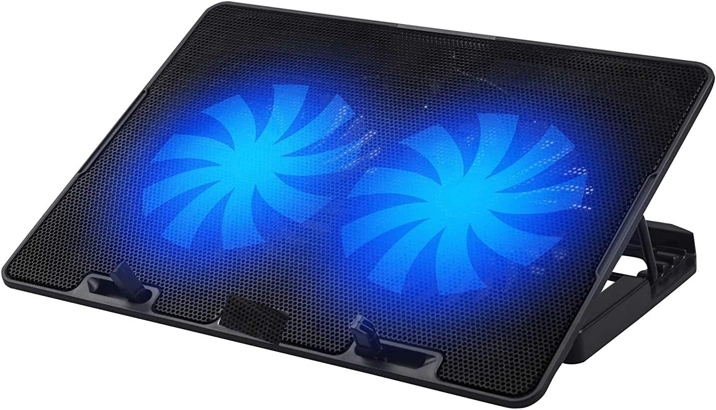 NSinc - Adjustable Laptop Cooling Pad with Twin Fans for Efficient Cooling