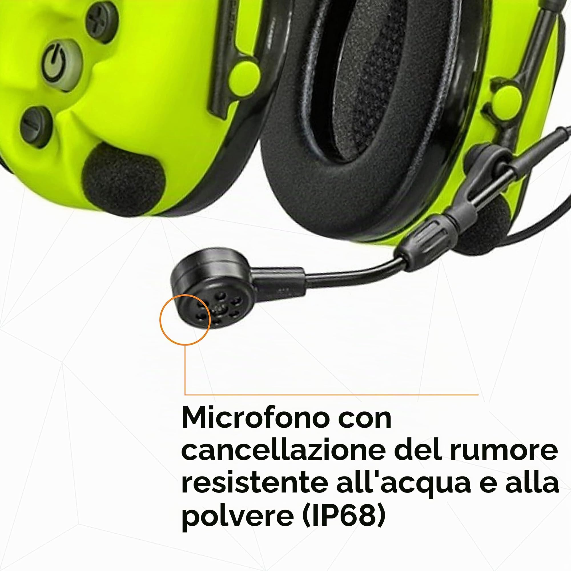 Peltor Cuffia 3M WS ProTac XPI, bardatura temporale, MT15H7AWS6 | con tecnologia Bluetooth e funzione di attenuazione controllata, giallo