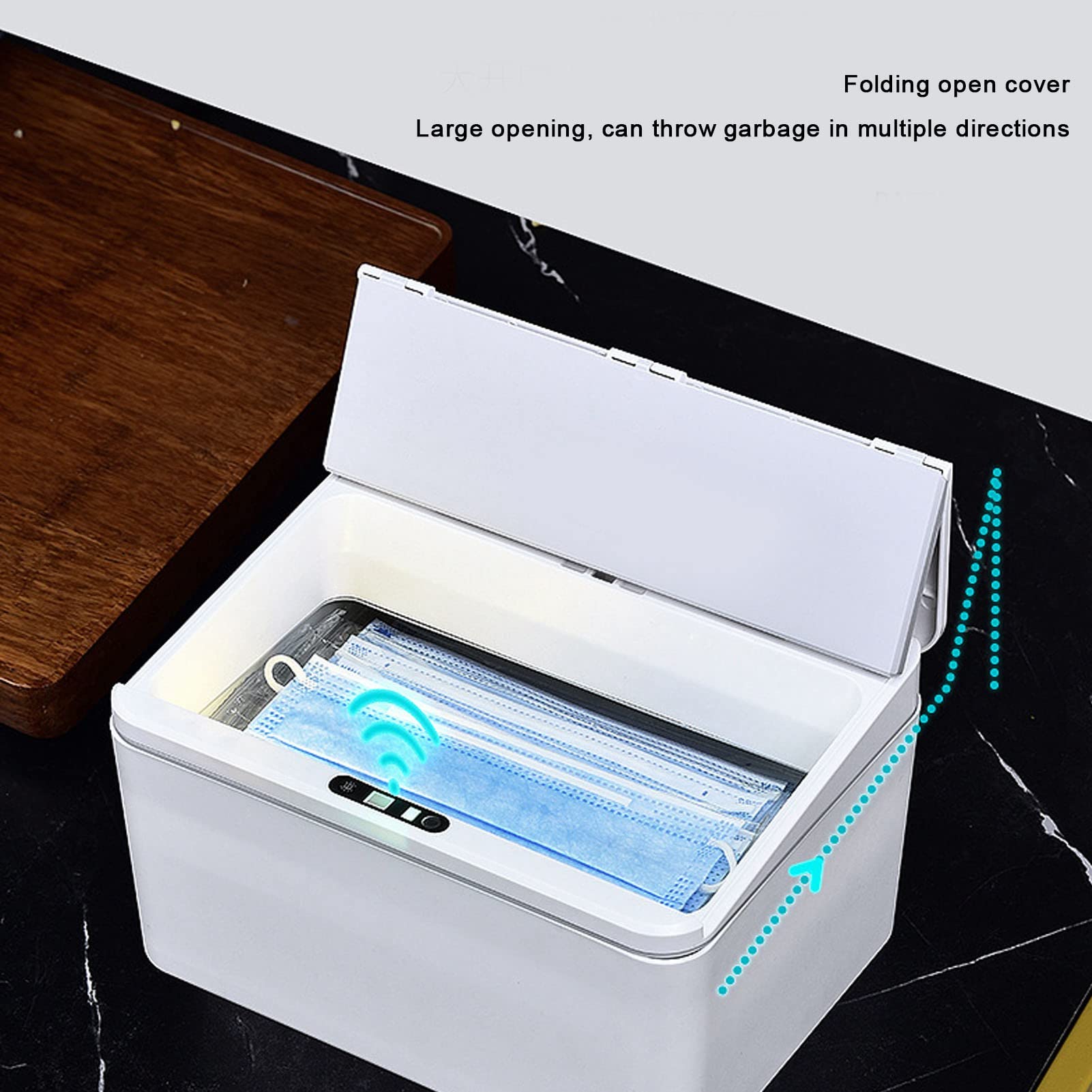 OPTIMUS Design Studio Pattumiera automatica, autosigillante, sensore di movimento, touchless, per cucina/bagno/ufficio, 17 l, bianco (6 anelli di ricarica
