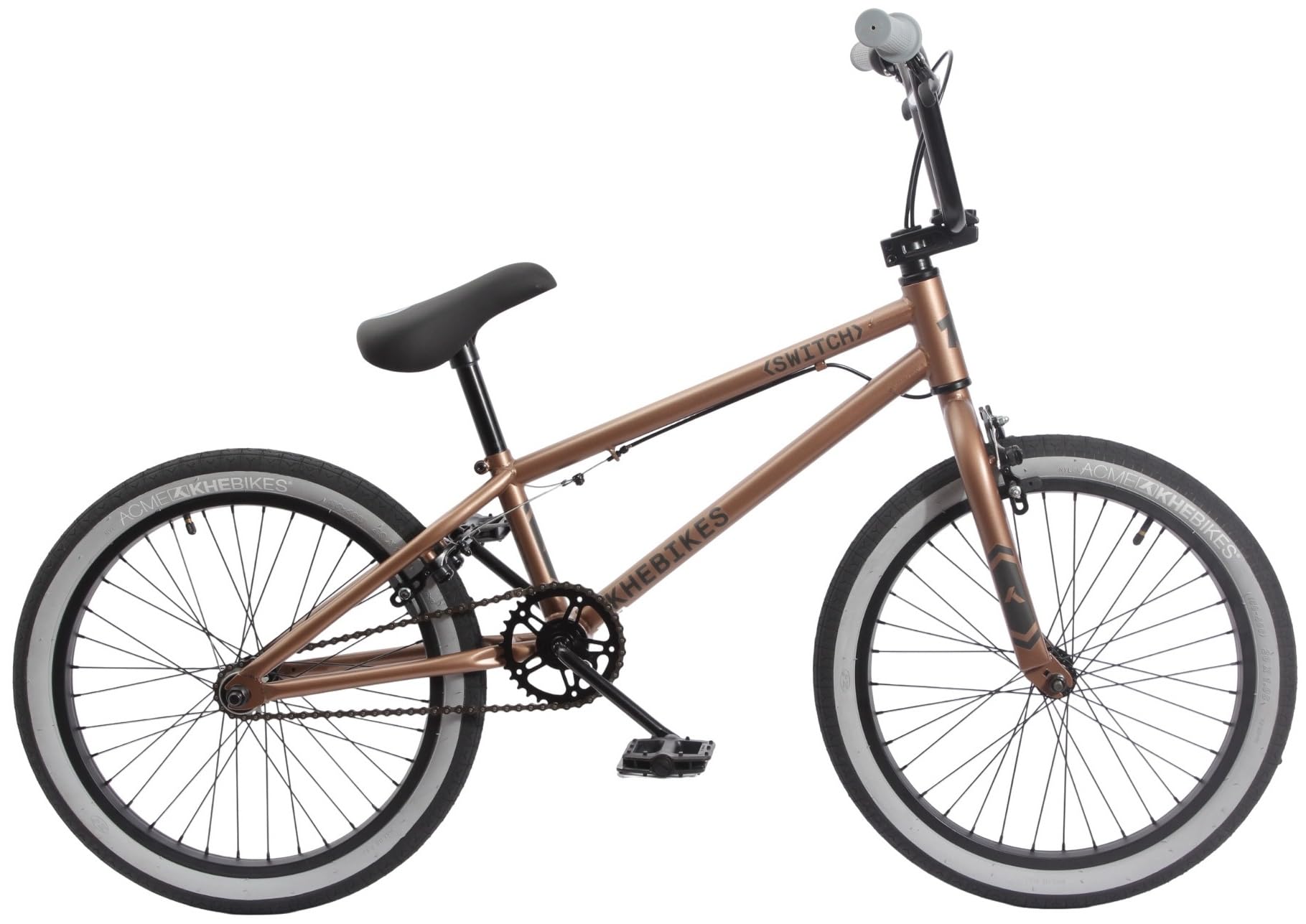Bicicleta BMX KHE Switch de 20 pulgadas – 11,3 kg – Freestyle Flatland BMX para Street & Park – Tubo superior de 19" – 2025 – Bronce