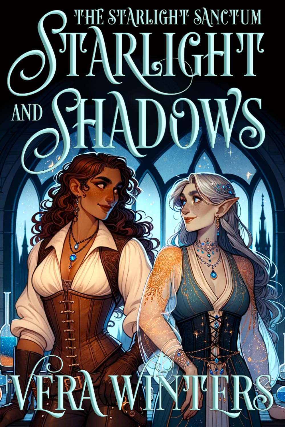 Starlight and Shadows: A Sapphic Cozy Fantasy Romance: 1 (The Starlight Sanctum)