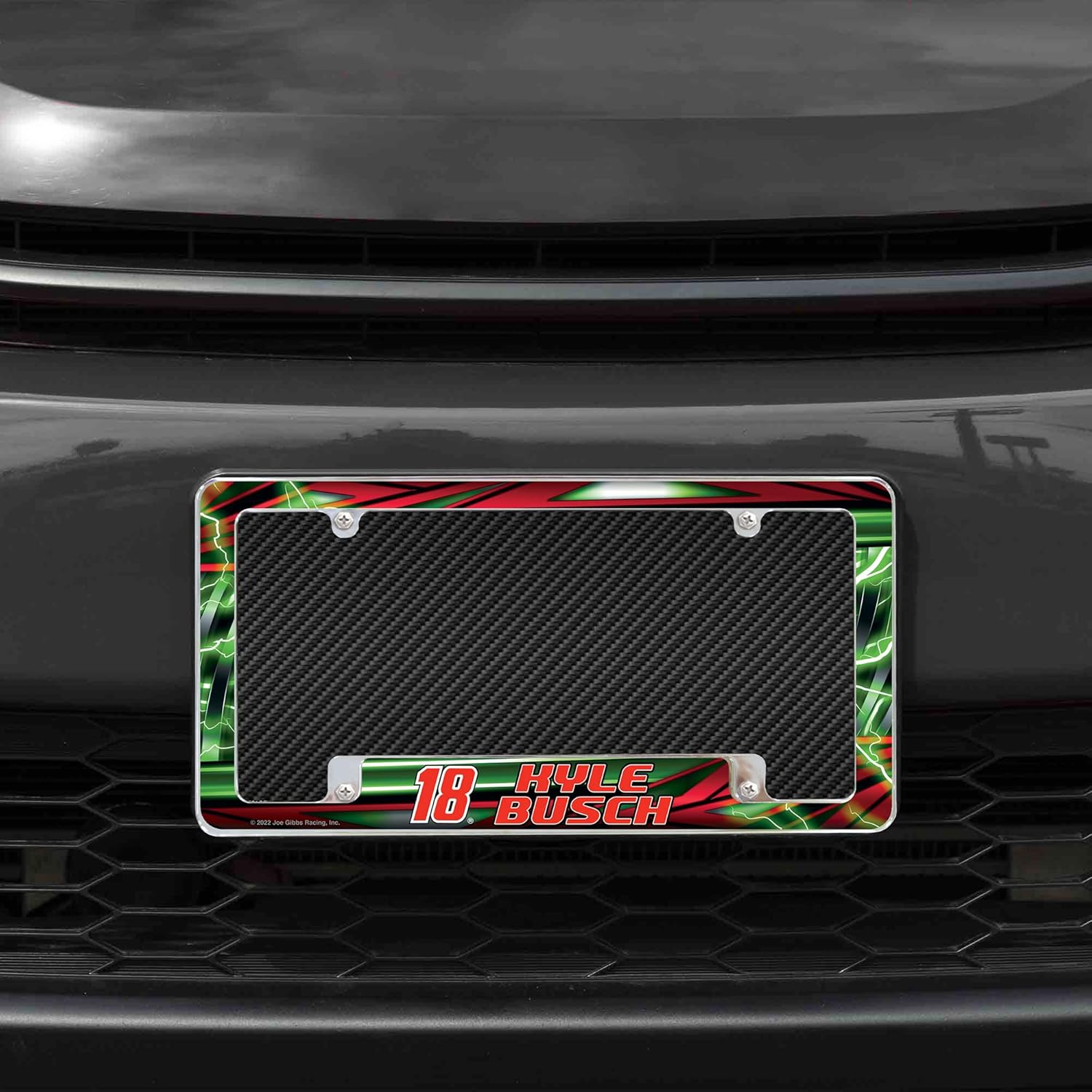 Rico Industries NASCAR All Over Chrome Frame 12" x 6" Chrome All Over Automotive License Plate Frame for Car/Truck/SUV