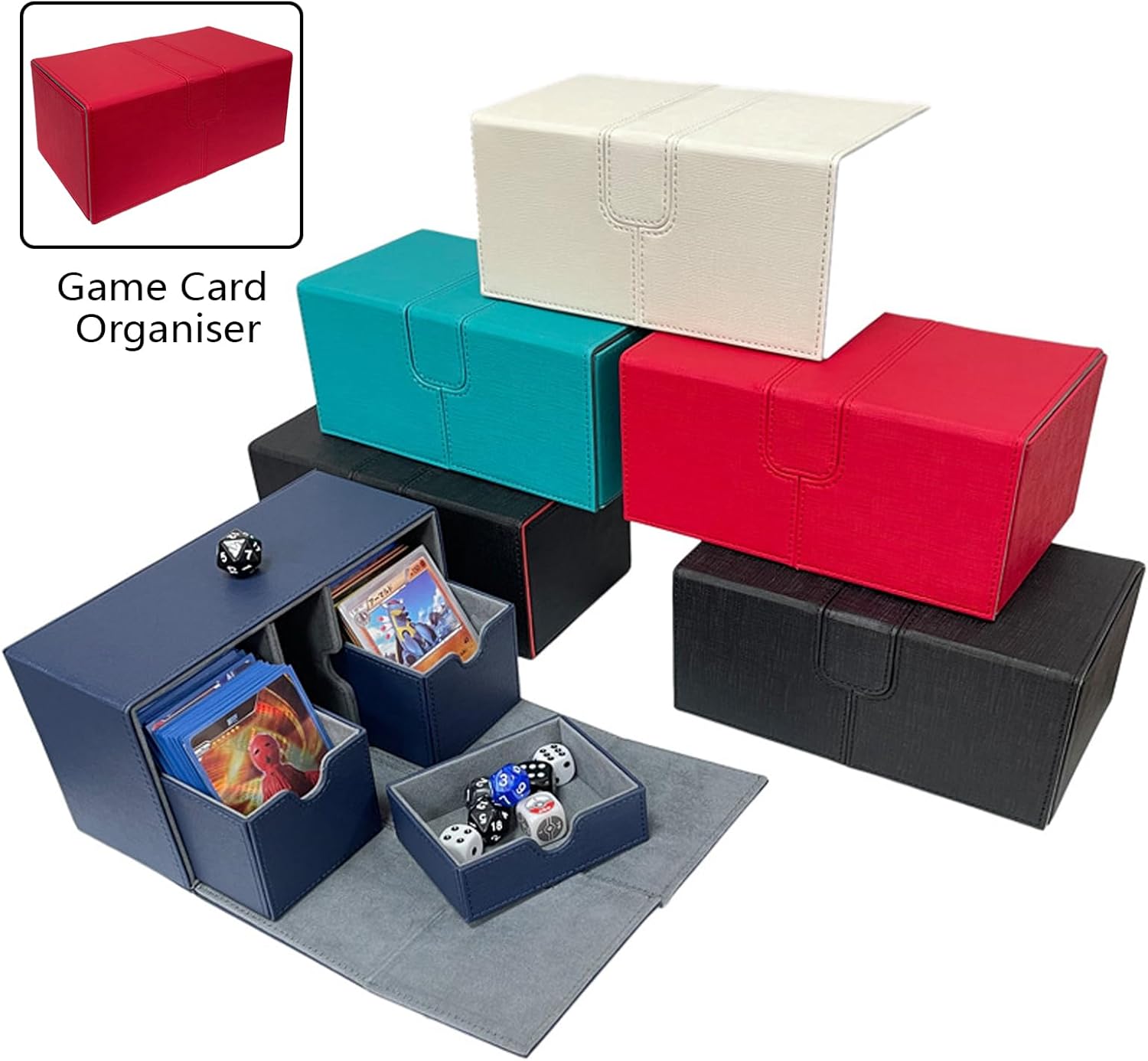 Pu レザーデッキゲームカードボックス磁気カード保護ケーストランプカード収納ボックストレーディングカードキャリングボックス 取引カード用カードケース,100  puデッキボックス,大容量,スリーブコレクション,PVC,カードホルダー,ボードゲーム,mtg,103x80x78mm - AliExpress PUレザーデッキゲームカードボックスカードトランプカードのケース保護カードストレージボックストレーディングカードキャリングボックス