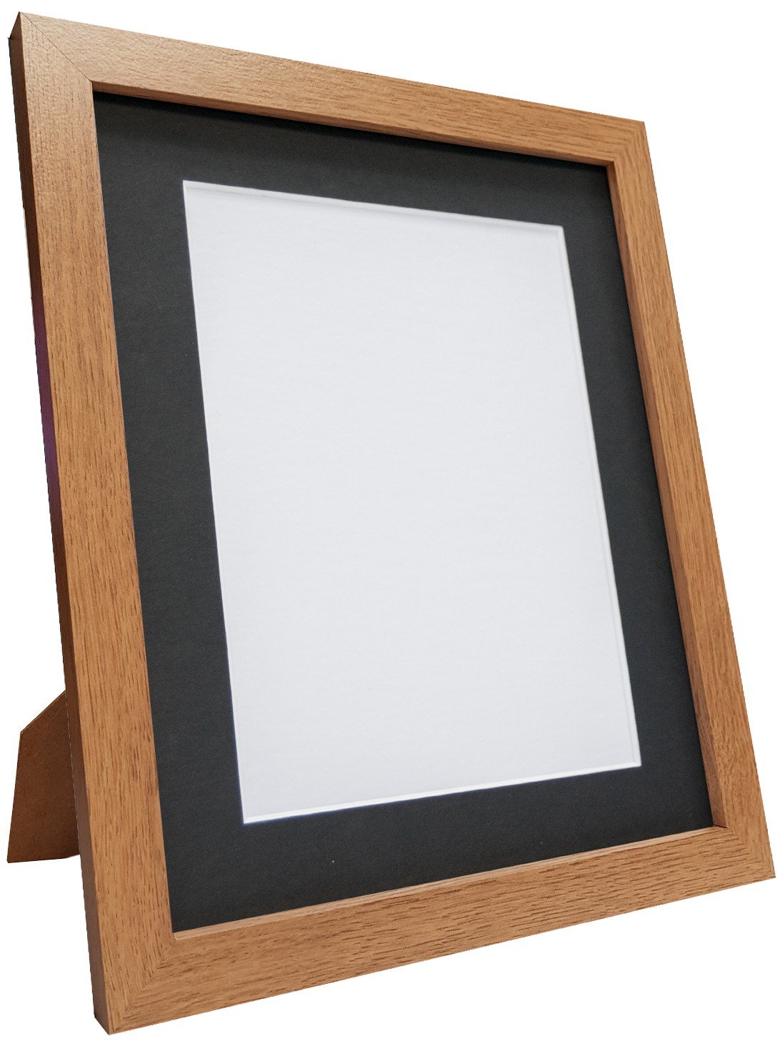 Q7 Picture Photo Frame, Oak with Black Mount, 40 x 40 cm Image Size 30 x 30 cm