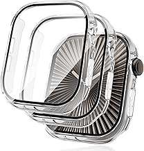 Seltureone Pack of 2 Case for Apple Watch 10 46 mm Protective Case with Screen Protector, Hard PC 360° All-Round Anti-Scratch Anti Dust Ultra Thin Protective Case for Apple Watch 10 46 mm -