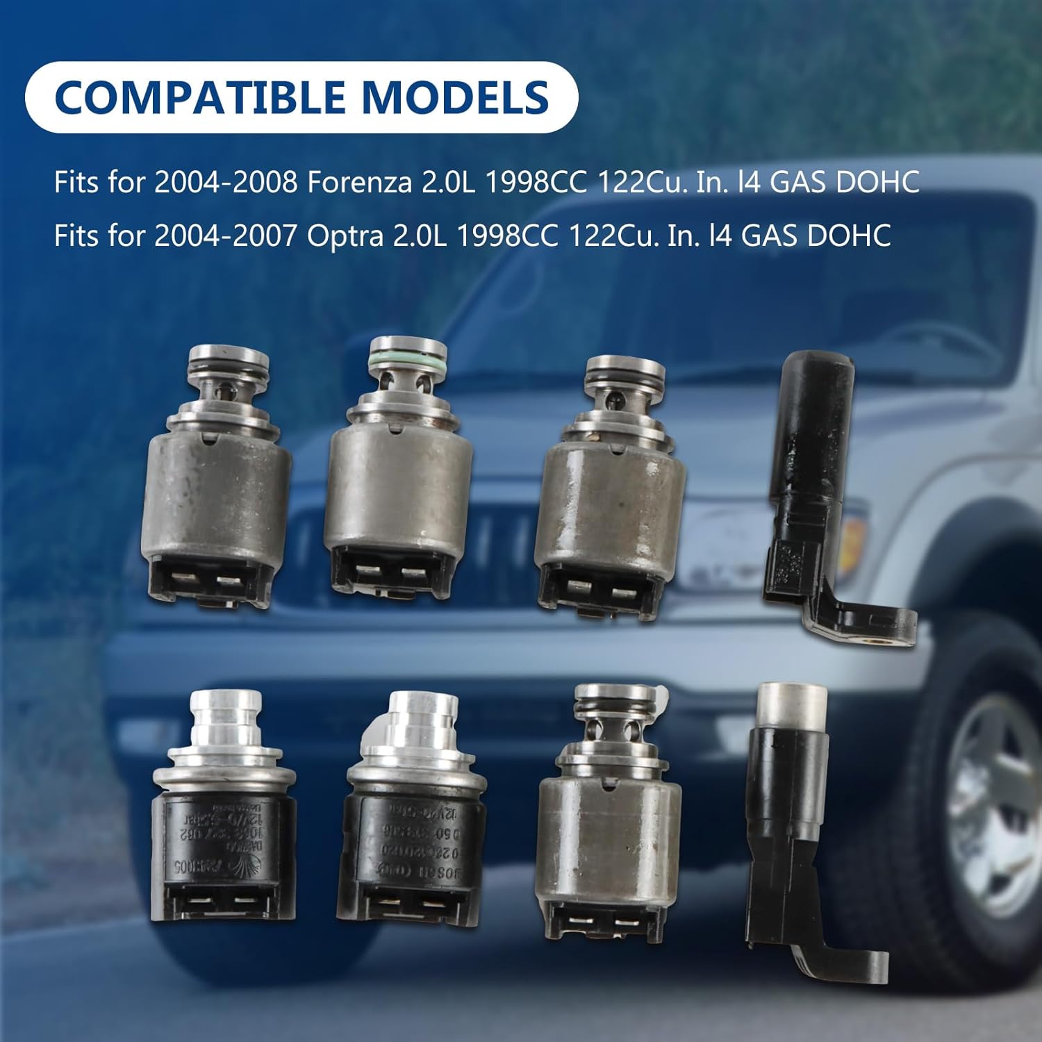 4HP16 8pcs Transmission Solenoids Transmission Shift Solenoid Valves Fit for 2004-2008 Forenza 2.0L, Fit for 2004-2007 Optra 2.0L, Replace OE 4HP16