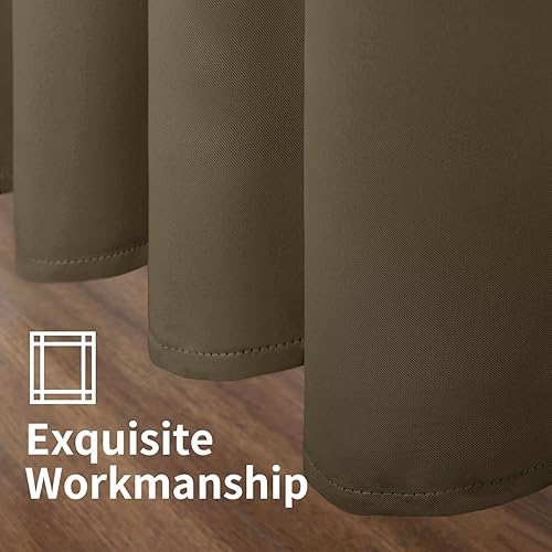 Miniatura 5 de YoungsTex Cortinas opacas cortas para dormitorio, con aislamiento térmico y ojales, cortinas de ventana para oscurecer la habitación, para sala de