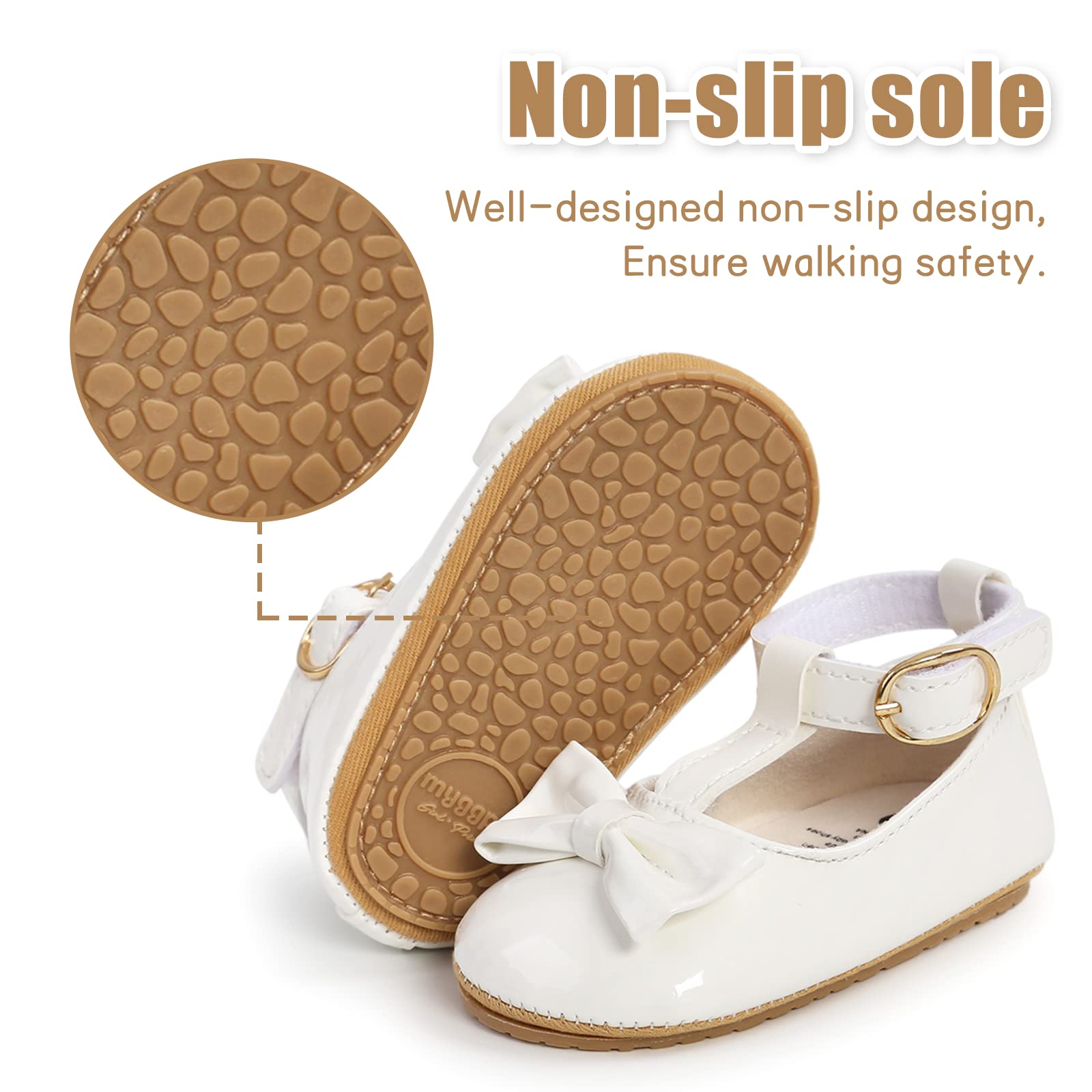 Baby Girls First Walking Shoes Mary Jane PU Leather Anti-Slip Princess Shoes Infant Baby Shoes — view 23